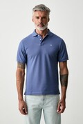 Hackett London polo męskie bawełniane niebieskie HM5600203
