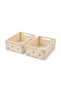 Liewood κουτί αποθήκευσης παιδικό Weston Printed Storage Box M 2-pack μπεζ LW21181