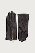 Barbour rękawiczki damskie skórzane brązowe LGL0159