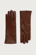Weekend Max Mara rękawiczki damskie skórzane WKASENAPESHORT brązowe 2625566045600