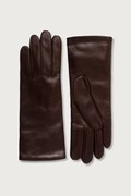 Weekend Max Mara rękawiczki damskie skórzane WKASENAPESHORT brązowe 2625566045600