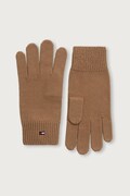 Tommy Hilfiger rękawiczki damskie z bawełną beżowe AW0AW19131