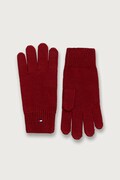 Tommy Hilfiger rękawiczki damskie z bawełną bordowe AW0AW19131