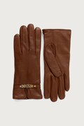 Moschino rękawiczki damskie skórzane brązowe M3487 65481