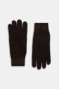 Moschino rękawiczki damskie z wełną brązowe M3493 65485