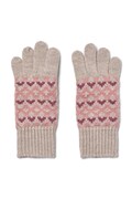 Wheat rukavice za djecu od merino vune roze 7629-567