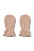 Wheat rękawiczki mitenki dziecięce z wełny merino różowe 5957-786