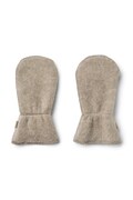Wheat rękawiczki mitenki dziecięce z wełny merino beżowe 5957-786