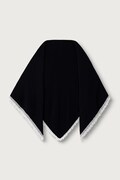 GANNI Triangular Scarf XXL szalik wełniany damski granatowy B3020272