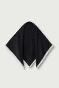 GANNI Triangular Scarf XXL szalik wełniany damski szary B3020272