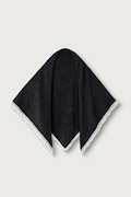 GANNI Triangular Scarf XXL szalik wełniany damski szary B3020272