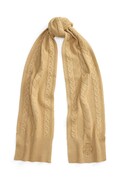 Lauren Ralph Lauren szalik damski z wełną beżowy 454P23550