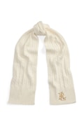 Lauren Ralph Lauren szalik damski z dodatkiem wełny beżowy 454P23506