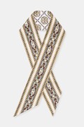 Tory Burch apaszka damska jedwabna beżowa 184109