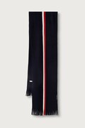 Tommy Hilfiger κασκόλ ανδρικό με μαλλί σκούρο μπλε AM0AM14575