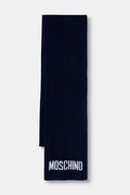 Moschino szalik męski z wełną granatowy M5874 50242