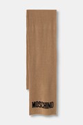 Moschino szalik męski z wełną brązowy M5874 50242