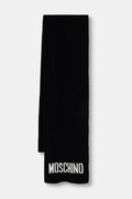 Moschino szalik męski z wełną czarny M5874 50242