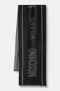 Moschino szalik męski z wełną szary M5907 50249