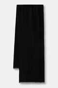 Moschino szalik męski z wełną czarny M5907 50249