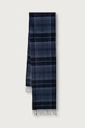 Barbour szalik wełniany granatowy USC0405