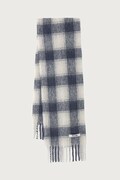 Fusalp szalik z wełną alpaki CHECK SCARF granatowy K3724
