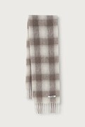 Fusalp szalik z wełną alpaki CHECK SCARF beżowy K3724