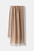 Moschino szalik z wełną beżowy M5922 50254