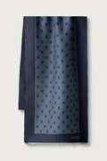 Moschino szalik z dodatkiem wełny granatowy M5912 50250