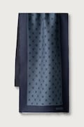 Moschino szalik z dodatkiem wełny granatowy M5912 50250