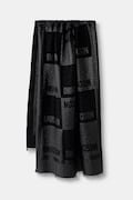 Moschino szalik z wełną czarny M3454 30848