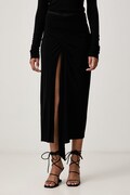 Rick Owens Lilies Anthem spódnica z wiskozą czarna gładka LI02F2325.JVCR