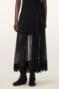 AllSaints spódnica TRIXIE LACE czarna z koronkowymi wstawkami W060RE