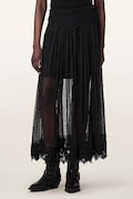 AllSaints spódnica TRIXIE LACE czarna z koronkowymi wstawkami W060RE
