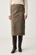 Weekend Max Mara spódnica zamszowa WKDPALMI zielona gładka 2625406012600