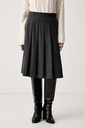 Tommy Hilfiger spódnica plisowana z wiskozą szara gładka WW0WW51588