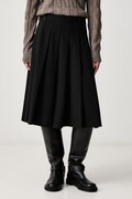 Tommy Hilfiger spódnica plisowana z wiskozą czarna gładka WW0WW51588