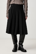 Tommy Hilfiger spódnica plisowana z wiskozą czarna gładka WW0WW51588