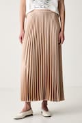 Weekend Max Mara spódnica plisowana WKDNICCHIA beżowa gładka 2625106031600