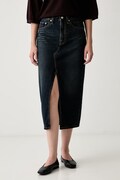Levi's φούστα ντένιμ DECON SLIT MIDI σκούρα μπλε 008AF