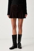 Levi's φούστα κοτλέ INVERTED PLEAT MINI καφέ απλή 0089S