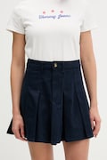 Tommy Jeans spódnica rozkloszowana bawełniana granatowa DW0DW23149