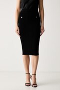 Guess плетена пола с вискоза CARMEN черна W6YD23 Z0974