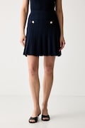 Guess разкроена пола с вискоза CARMEN тъмносиня W6YD21 Z0971