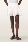 AllSaints spódnica bawełniana LILLITH biała gładka W079RE
