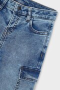 Mayoral jeansy dziecięce soft denim cargo niebieskie 4510