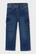 Mayoral jeansy dziecięce soft denim cargo granatowe 4510
