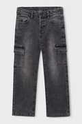 Mayoral jeansy dziecięce soft denim cargo szare 4510