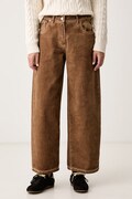 Haveone jeansy wide leg damskie brązowe PLS.R154