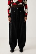 Mos Mosh jeansy barrel damskie czarne 182640